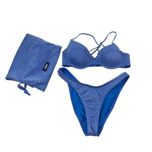 Triangl Swimwear Blue Bikini Set